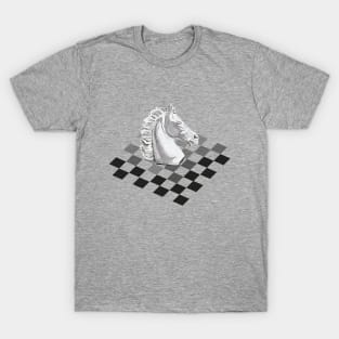 White horse on the chessboard T-Shirt